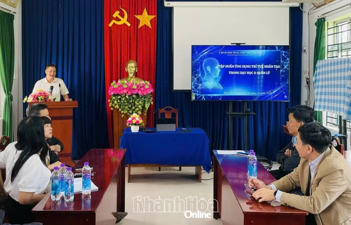 Phường Tây Nha Trang tập huấn ứng dụng trí tuệ nhân tạo trong dạy học và quản lý giáo dục