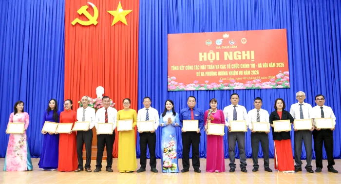 Xã Cam Lâm tổng kết công tác Mặt trận và các tổ chức chính trị - xã hội năm 2025