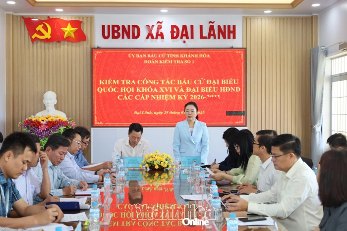 Đoàn kiểm tra số 1 kiểm tra công tác bầu cử đại biểu Quốc hội khóa XVI và đại biểu HĐND các cấp nhiệm kỳ 2026 - 2031