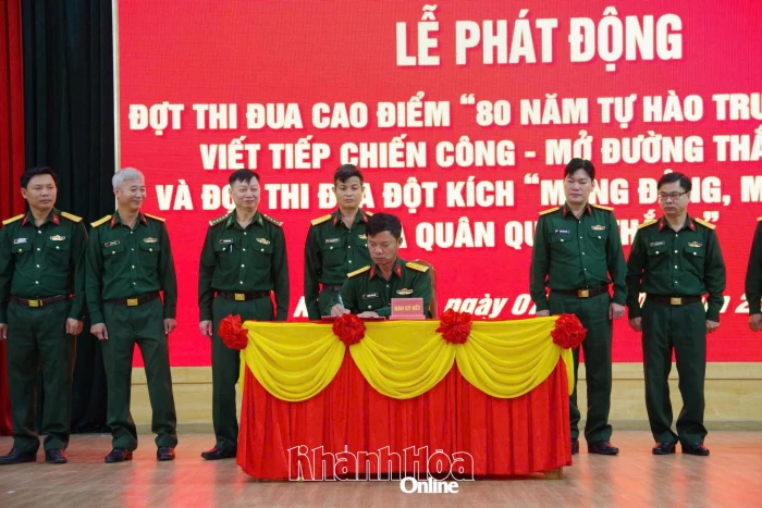 Bộ Chỉ huy Quân sự tỉnh Khánh Hòa phát động thi đua chào mừng các ngày lễ lớn