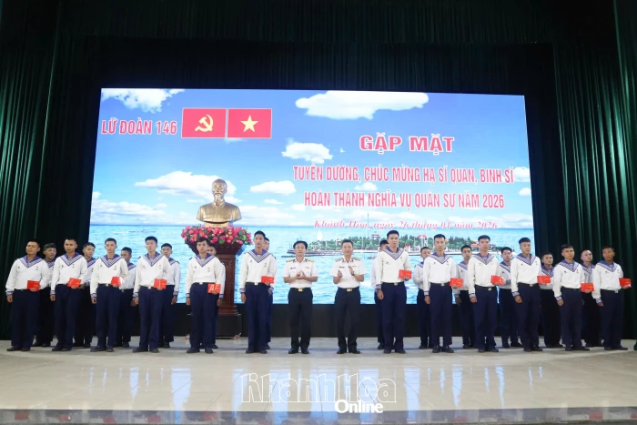 Lữ đoàn 146 tuyên dương hạ sĩ quan, binh sĩ hoàn thành nghĩa vụ quân sự năm 2026