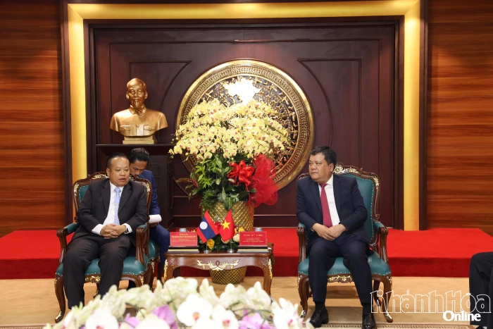 Chủ tịch UBND tỉnh Trần Phong tiếp Chủ tịch Ủy ban hành chính tỉnh Attapeu - Cộng hòa Dân chủ Nhân dân Lào