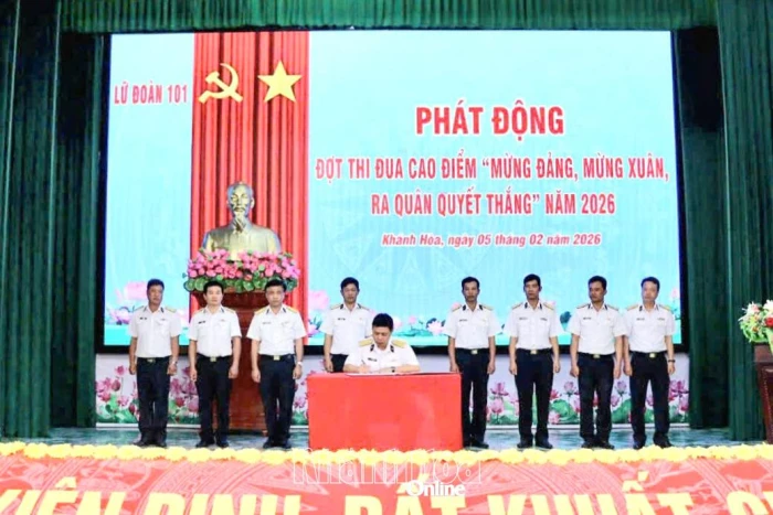 Lữ đoàn 101 phát động đợt thi đua cao điểm “Mừng Đảng, mừng xuân, ra quân quyết thắng”