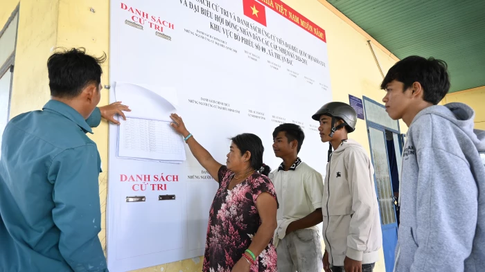 Xã Thuận Bắc hoàn tất niêm yết danh sách cử tri bầu cử nhiệm kỳ 2026 – 2031