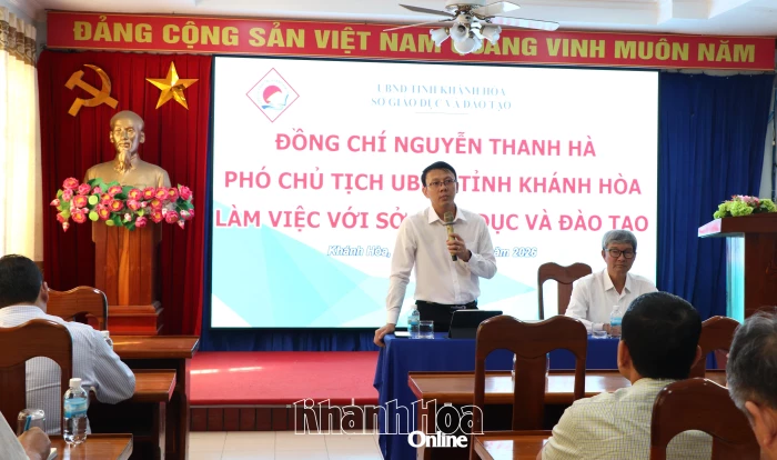Phó Chủ tịch UBND tỉnh Nguyễn Thanh Hà làm việc với Sở Giáo dục và Đào tạo
