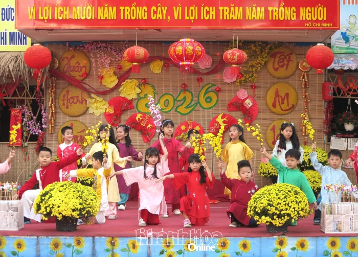 Trường Tiểu học Tân Lập 2 tổ chức Hội chợ xuân Bính Ngọ 2026