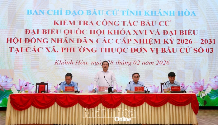 Ban Chỉ đạo Bầu cử tỉnh Khánh Hòa kiểm tra công tác chuẩn bị bầu cử tại các địa phương thuộc đơn vị bầu cử số 3