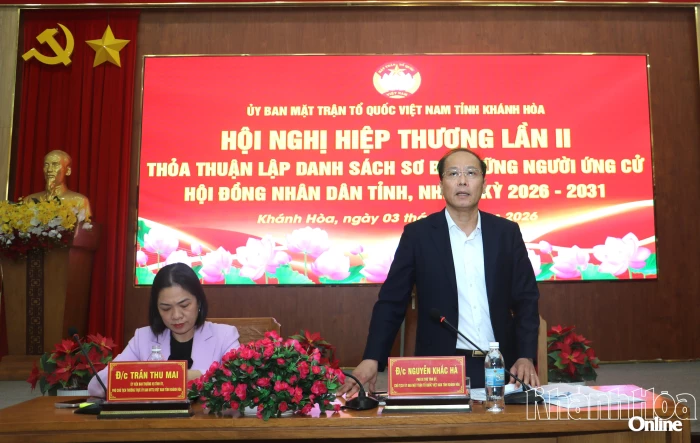 Hiệp thương lần 2 thỏa thuận lập danh sách sơ bộ 110 người ứng cử đại biểu HĐND tỉnh, nhiệm kỳ 2026 - 2031