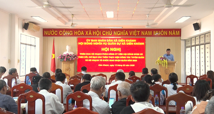 Xã Diên Khánh triển khai kế hoạch tổ chức giao nhận quân năm 2026