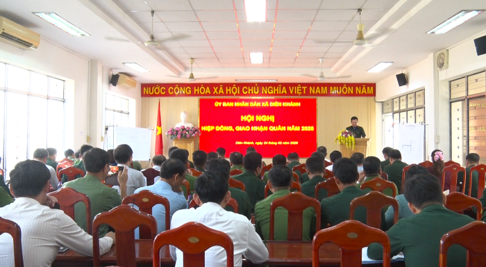 UBND xã Diên Khánh hiệp đồng, giao nhận quân năm 2026