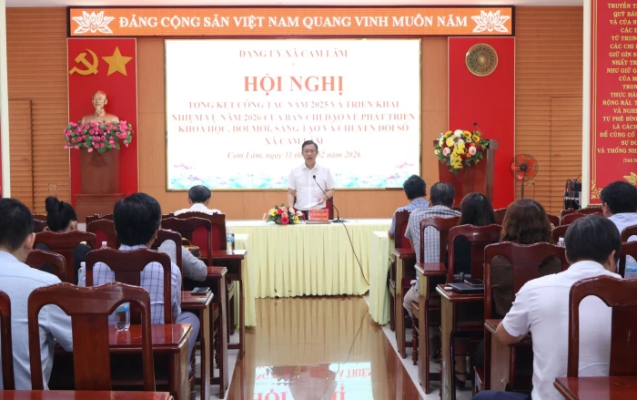 Xã Cam Lâm triển khai nhiệm vụ phát triển khoa học, công nghệ, đổi mới sáng tạo và chuyển đổi số năm 2026