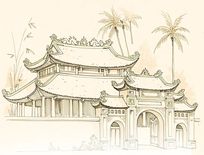 Ngày xuân mang chiếu trải nơi sân đình…