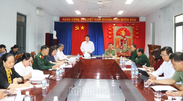 Kiểm tra công tác đảm bảo an ninh bầu cử tại phường Tây Nha Trang