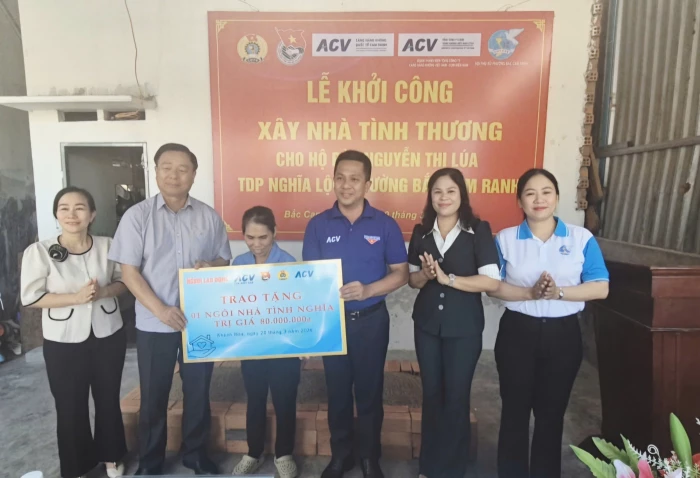 Hội Liên hiệp Phụ nữ phường Bắc Cam Ranh phối hợp khởi công xây nhà tình thương