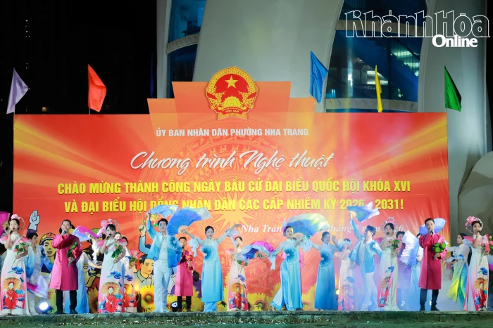 Phường Nha Trang tổ chức chương trình nghệ thuật chào mừng bầu cử thành công