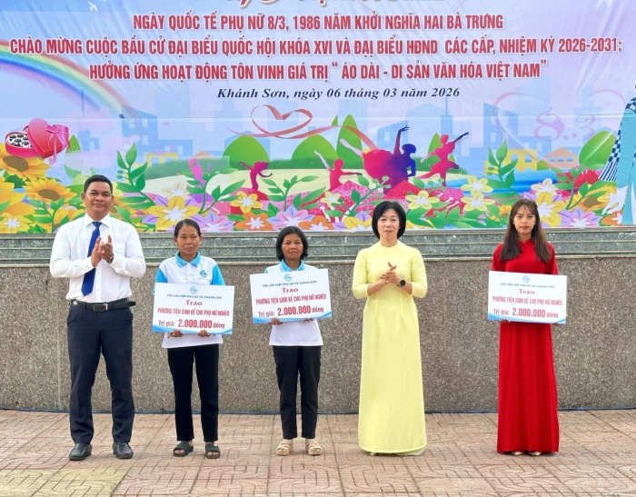Hội Liên hiệp Phụ nữ xã Khánh Sơn tổ chức các hoạt động kỷ niệm Ngày Quốc tế Phụ nữ