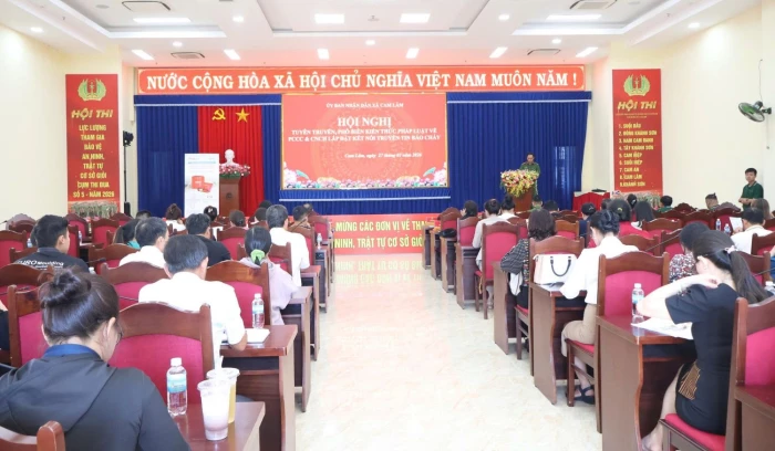 Xã Cam Lâm phổ biến kiến thức pháp luật về phòng cháy, chữa cháy và cứu nạn, cứu hộ