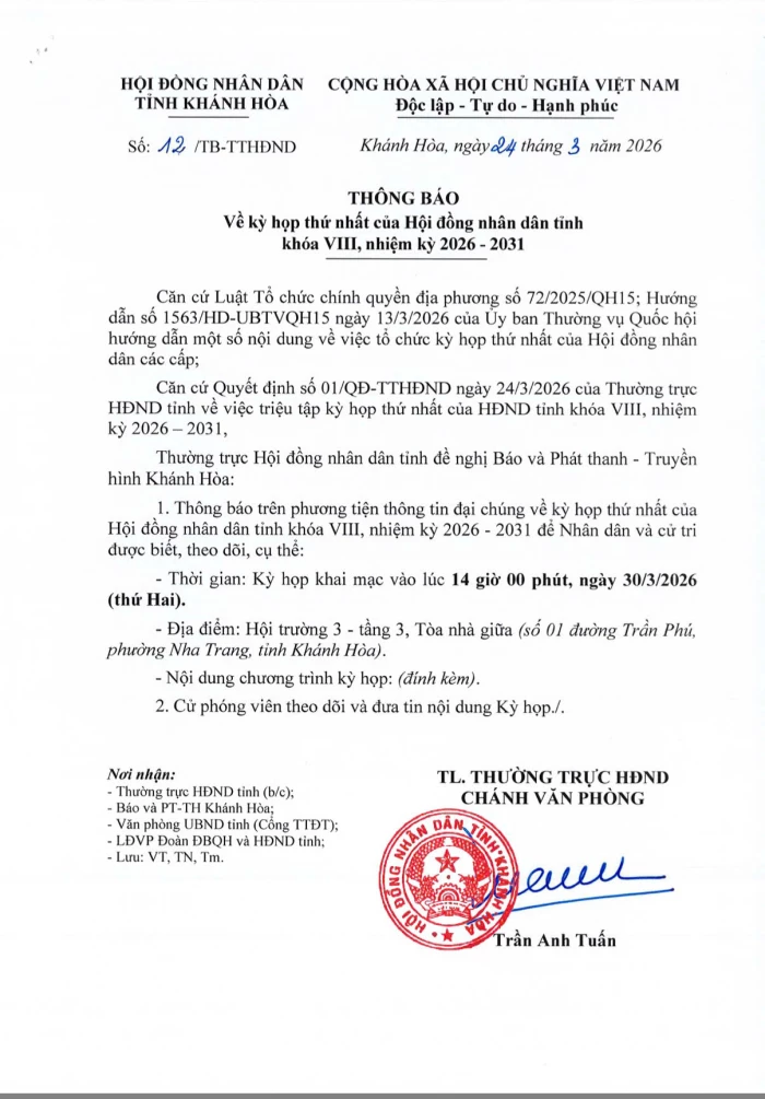 Kỳ họp thứ nhất HĐND tỉnh khóa VIII sẽ bầu các chức danh của HĐND tỉnh, UBND tỉnh nhiệm kỳ 2026-2031