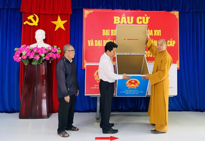 Phường Ba Ngòi vận hành mẫu quy trình bỏ phiếu bầu cử