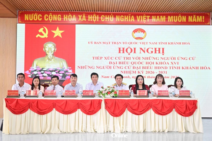 Người ứng cử đại biểu Quốc hội khóa XVI và đại biểu HĐND tỉnh nhiệm kỳ 2026 - 2031 tiếp xúc cử tri phường Ba Ngòi và xã Nam Cam Ranh