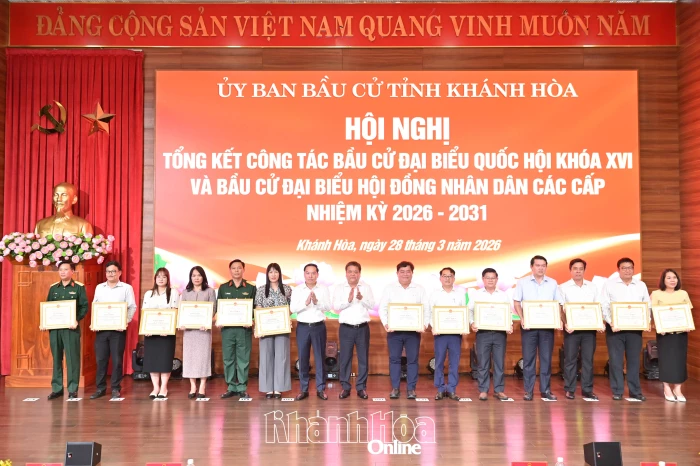 Ủy ban Bầu cử tỉnh Khánh Hòa: Tổng kết công tác bầu cử đại biểu Quốc hội khóa XVI và đại biểu HĐND các cấp nhiệm kỳ 2026 - 2031