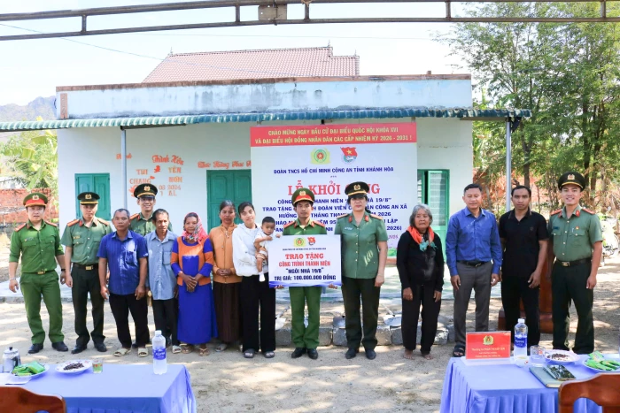 Đoàn Thanh niên Công an tỉnh Khánh Hòa: Khởi công công trình "Ngôi nhà 19/8" hỗ trợ đoàn viên công an khó khăn
