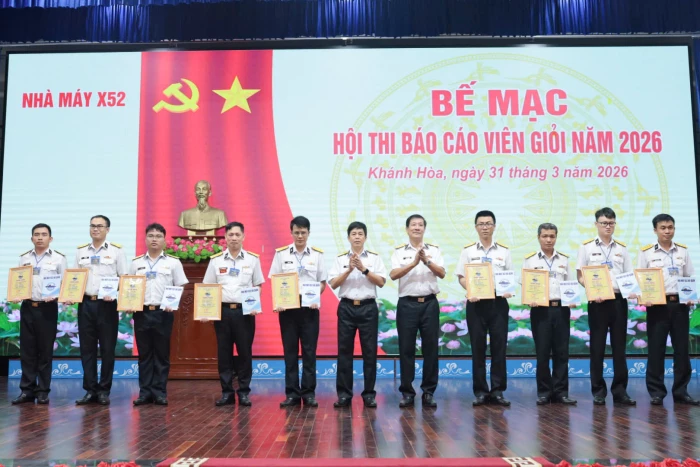 Nhà máy X52 và Kho 858 tổ chức Hội thi báo cáo viên giỏi năm 2026