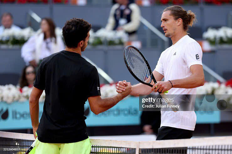 Madrid Open: Hạt giống số 1 Zverev lại bị loại