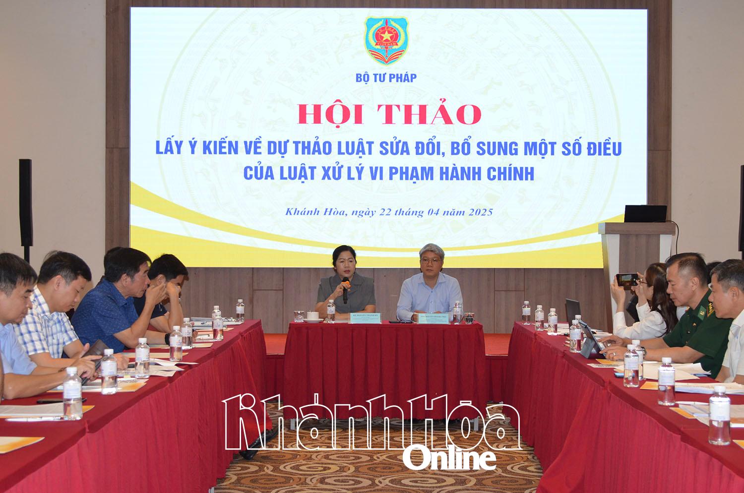 Góp ý dự thảo Luật sửa đổi, bổ sung một số điều của Luật Xử lý vi phạm hành chính