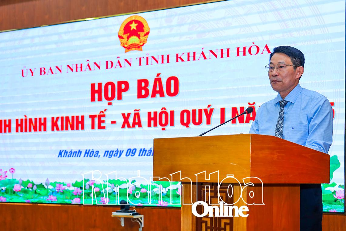 UBND tỉnh Khánh Hòa tổ chức họp báo tình hình kinh tế - xã hội quý I