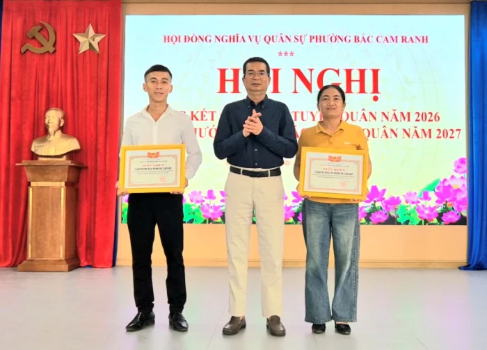 Phường Bắc Cam Ranh tổng kết công tác tuyển chọn, gọi công dân nhập ngũ năm 2026