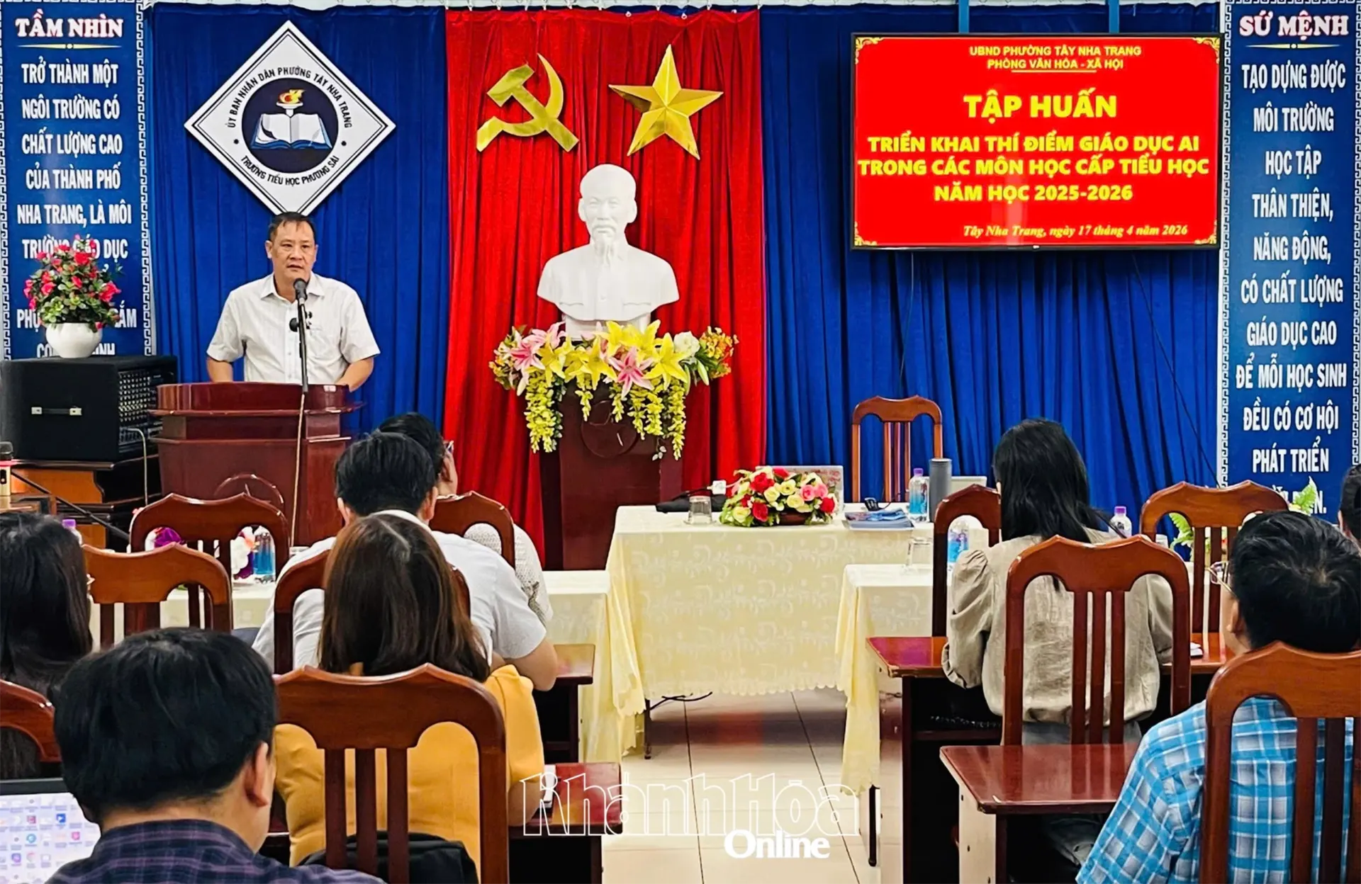 UBND phường Tây Nha Trang tập huấn triển khai giáo dục trí tuệ nhân tạo trong các môn học