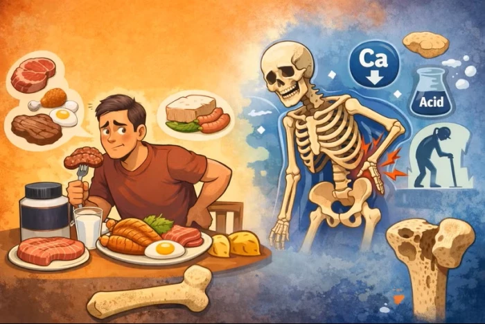 Vì sao thức ăn giàu đạm có thể gây hại cho hệ xương?