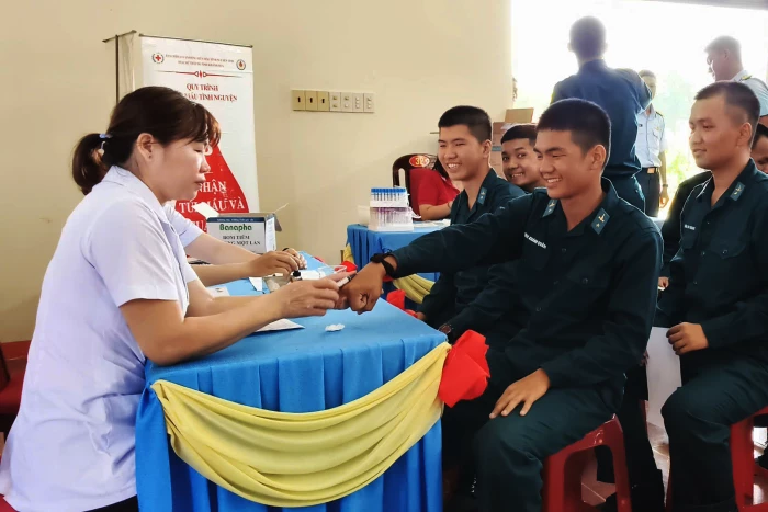Trung đoàn 591 tổ chức Ngày hội hiến máu tình nguyện năm 2026