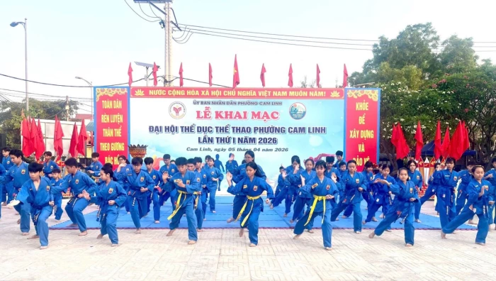 Phường Cam Linh khai mạc Đại hội Thể dục thể thao lần thứ I