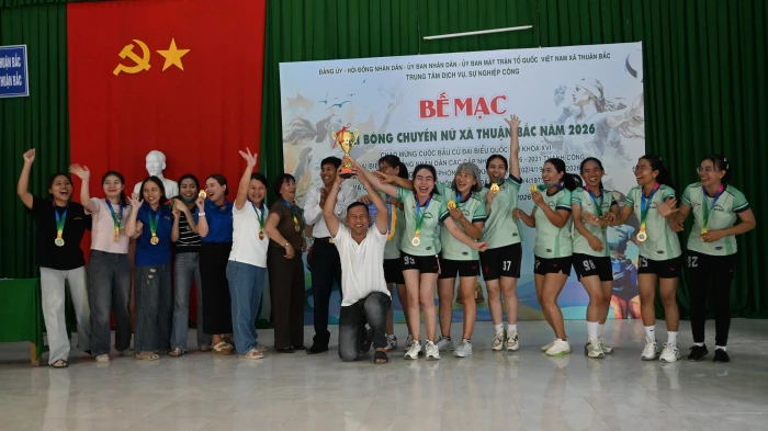 Xã Thuận Bắc bế mạc Giải bóng chuyền nữ năm 2026