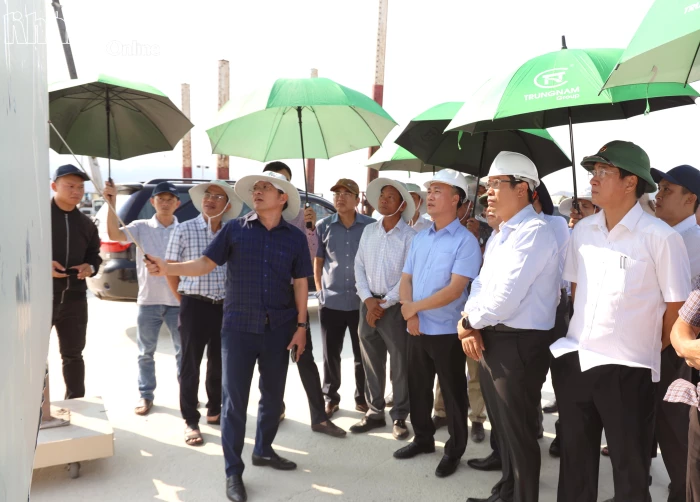 Lãnh đạo tỉnh kiểm tra tiến độ thực hiện Cảng biển tổng hợp Cà Ná