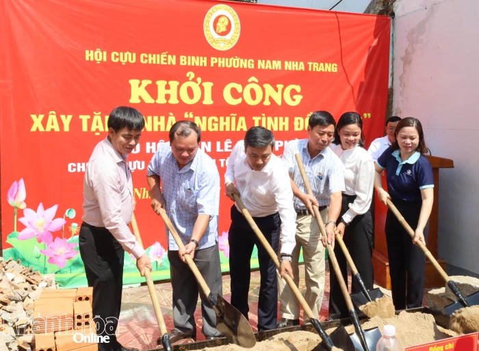 Hội Cựu chiến binh phường Nam Nha Trang khởi công xây nhà "Nghĩa tình đồng đội" cho hội viên