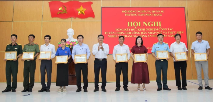 Phường Nam Nha Trang tổng kết công tác tuyển chọn, gọi công dân nhập ngũ năm 2026