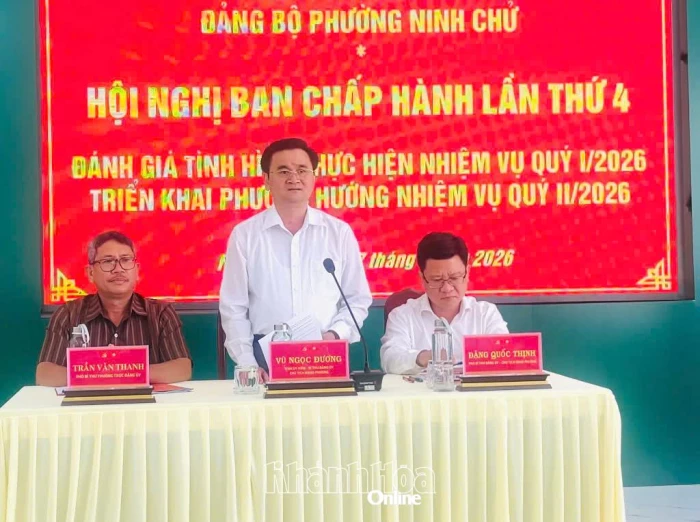 Hội nghị Ban Chấp hành Đảng bộ phường Ninh Chử lần thứ 4