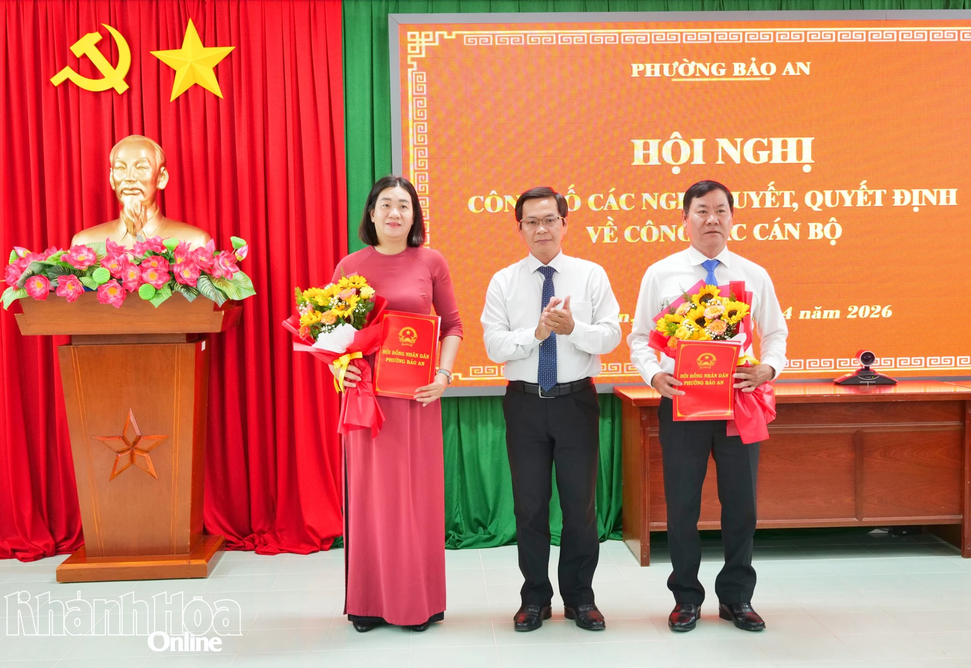 Phường Bảo An công bố các nghị quyết, quyết định về công tác cán bộ