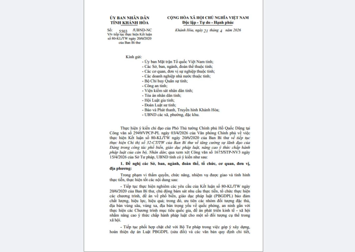 Tiếp tục tăng cường sự lãnh đạo của Đảng trong công tác phổ biến, giáo dục pháp luật