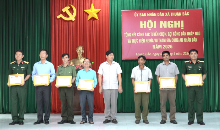 Xã Thuận Bắc tổng kết công tác tuyển chọn, gọi công dân nhập ngũ năm 2026