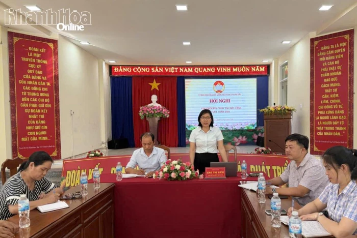 Xã Suối Dầu: Giao ban công tác mặt trận quý I