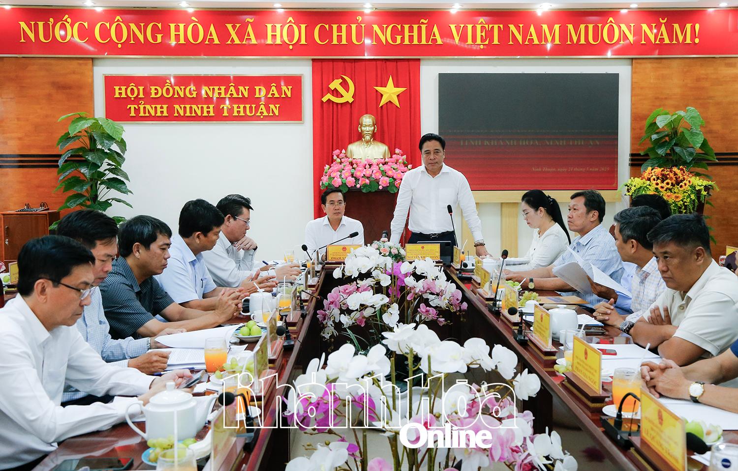 Thường trực HĐND 2 tỉnh Khánh Hòa - Ninh Thuận thống nhất cơ bản các nội dung Đề án hợp nhất HĐND tỉnh Khánh Hòa và tỉnh Ninh Thuận