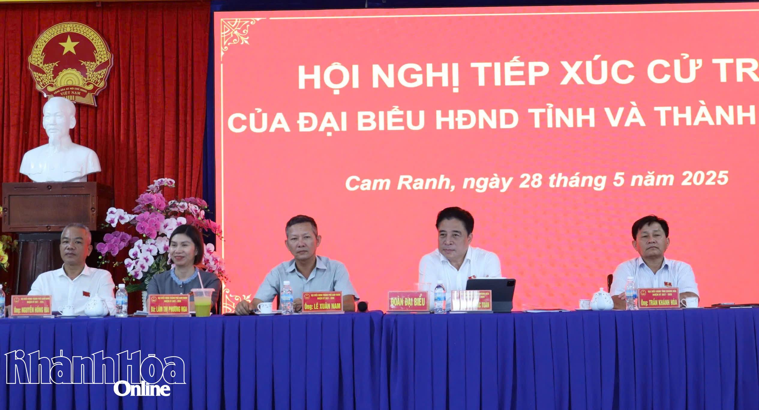 Đại biểu HĐND tỉnh Khánh Hòa tiếp xúc cử tri phường Ba Ngòi (TP. Cam Ranh)