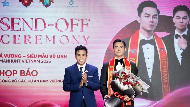 Siêu mẫu-Á vương Vũ Linh thi Manhunt International 2025 tại Thái Lan