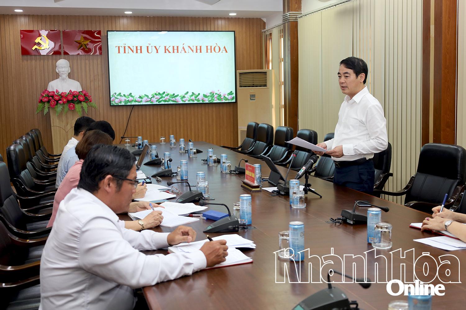 Bí thư Tỉnh ủy Nghiêm Xuân Thành chỉ đạo thành lập tổ kiểm tra việc triển khai KPI