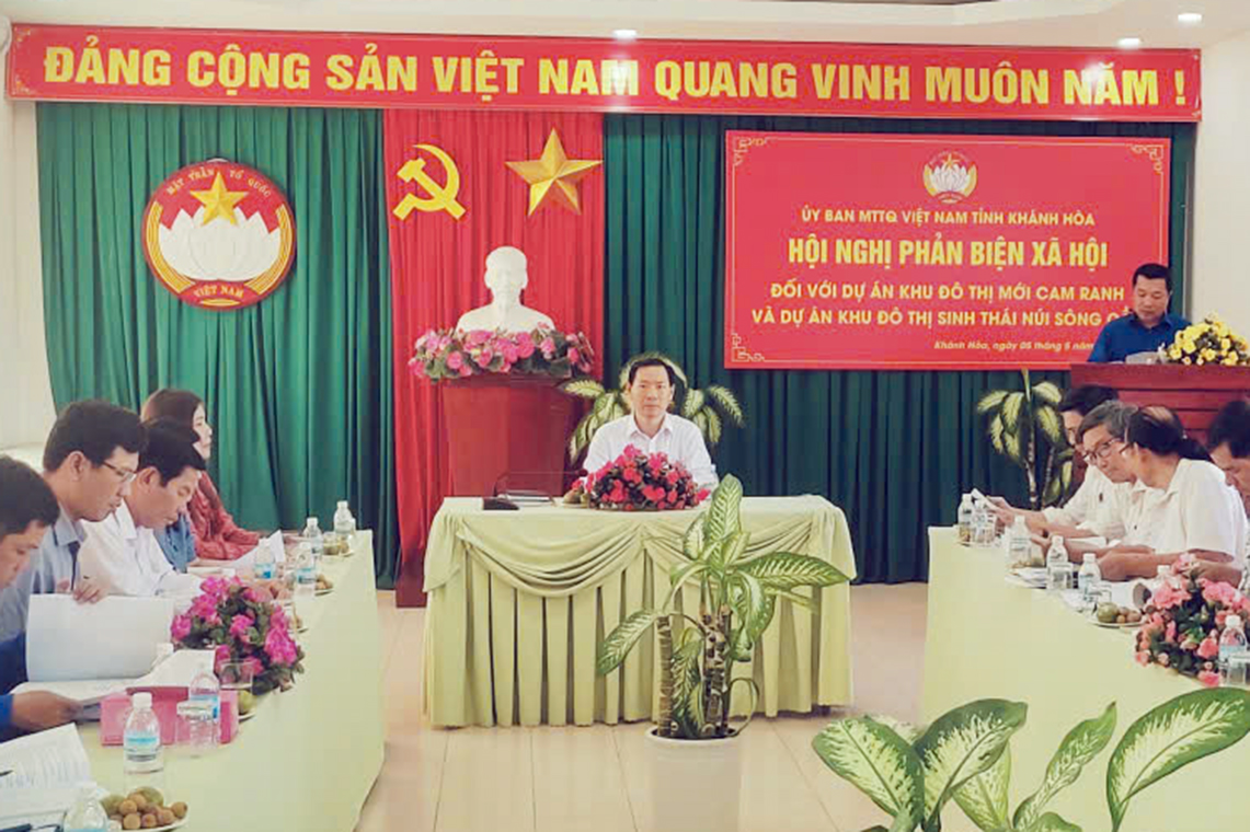 UBMTTQ Việt Nam tỉnh tổ chức hội nghị phản biện xã hội đối với 2 dự án