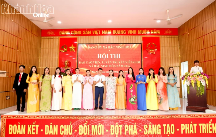 Hội thi Báo cáo viên, tuyên truyền viên giỏi xã Bắc Ninh Hòa năm 2026
